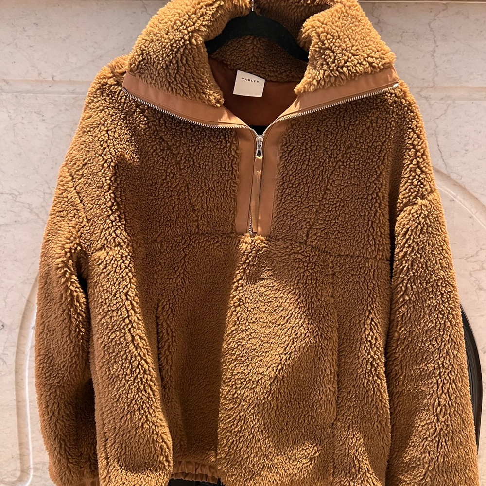 Varley Brown Teddy Jacket